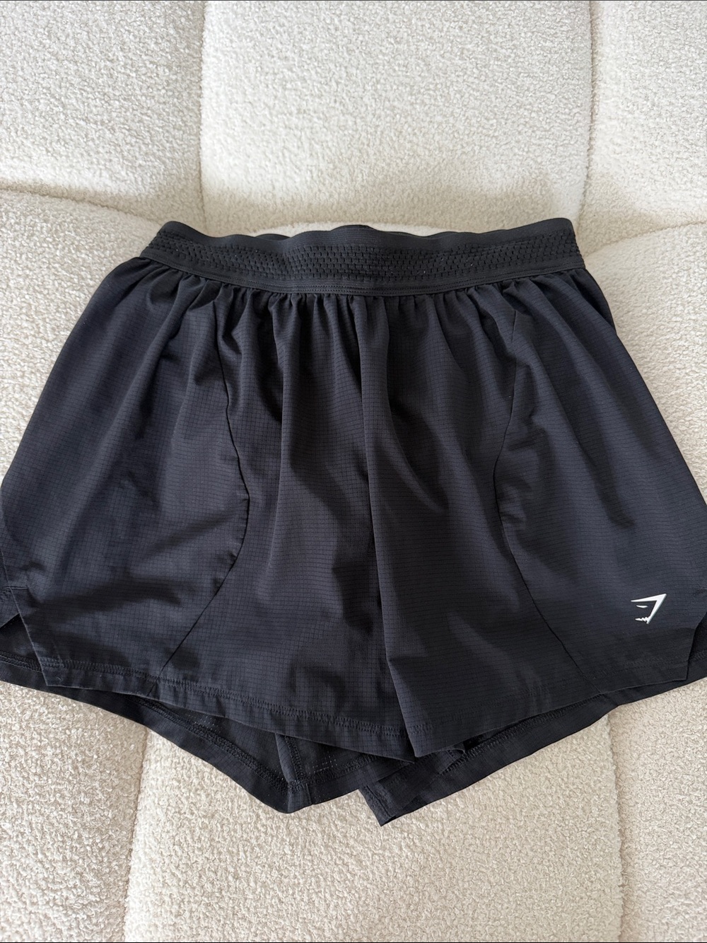 Gymshark Black Women's Athletic Shorts with Subtle Logo